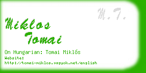 miklos tomai business card